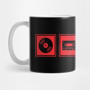 Music Player Formats Red Mug